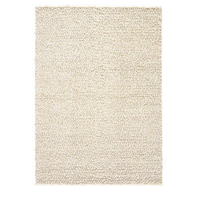 Bubbles Wool Area Rug in Beige
