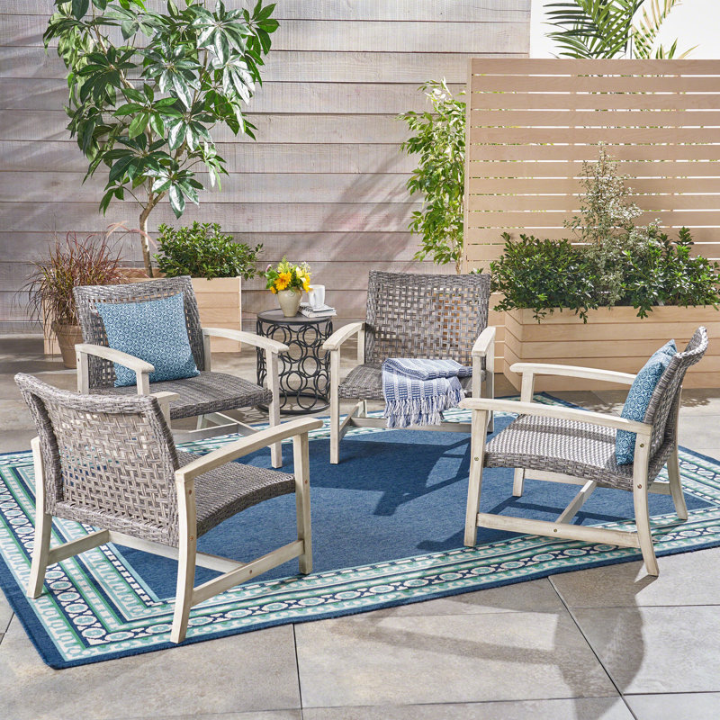 Baldivis Wicker Outdoor Lounge Chair, Grey
