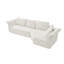 Canapé d'angle modulaire moderne, mousse beige, accoudoirs larges, spacieux, idéal pour la maison-140244803