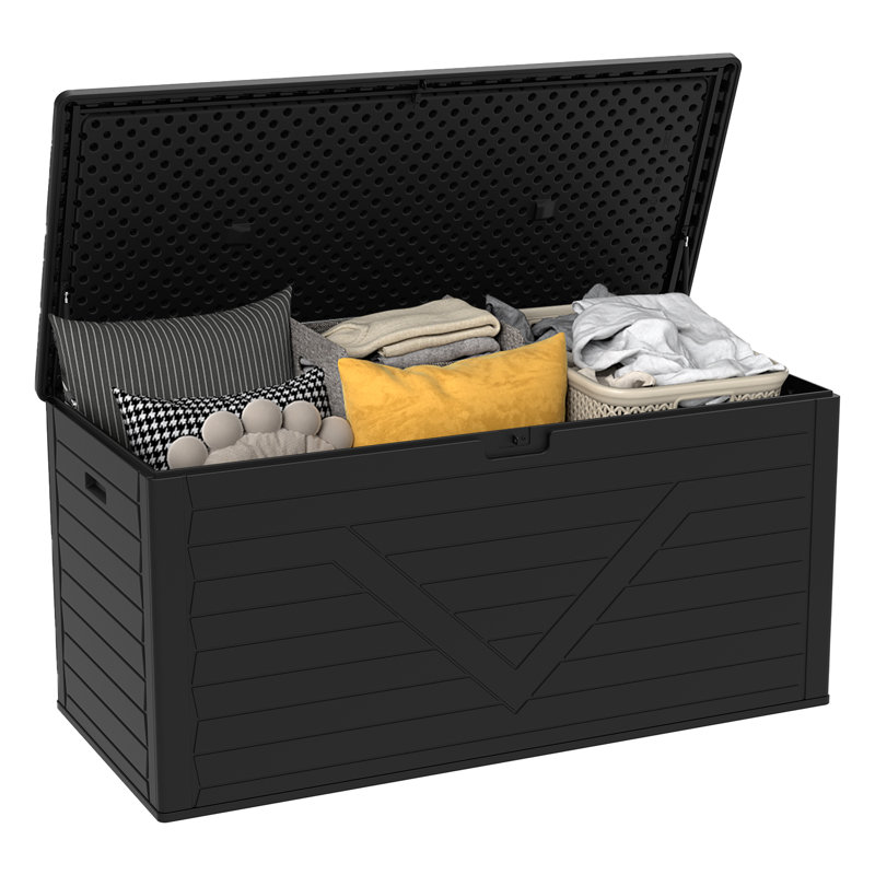 Decksplore 69.7" Extra Long Outdoor Water Resistant Resin Lockable Deck Box