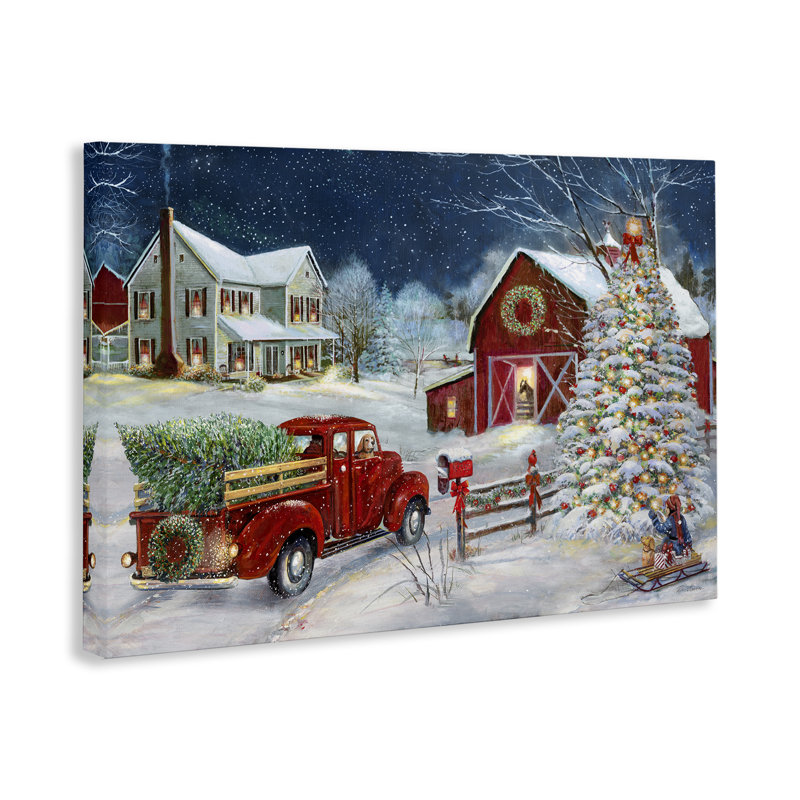 «Snowy Winter Farmhouse» par Ruane Manning, H 20 po x l 30 po