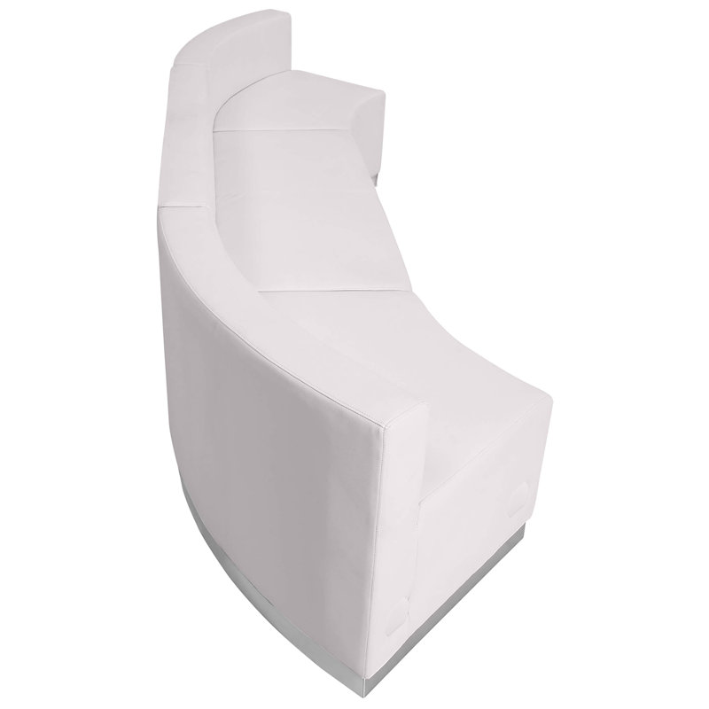HERCULES Alon Series LeatherSoft Reception Configuration, 3 Pieces, White Faux Leather
