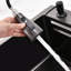 Évier de cuisine Waterfall, cuve simple en acier inoxydable noire, poste de travail multifonctionnel avec robinet de pluie et planche à découper, évier simple en acier inoxydable 30 x 18 po