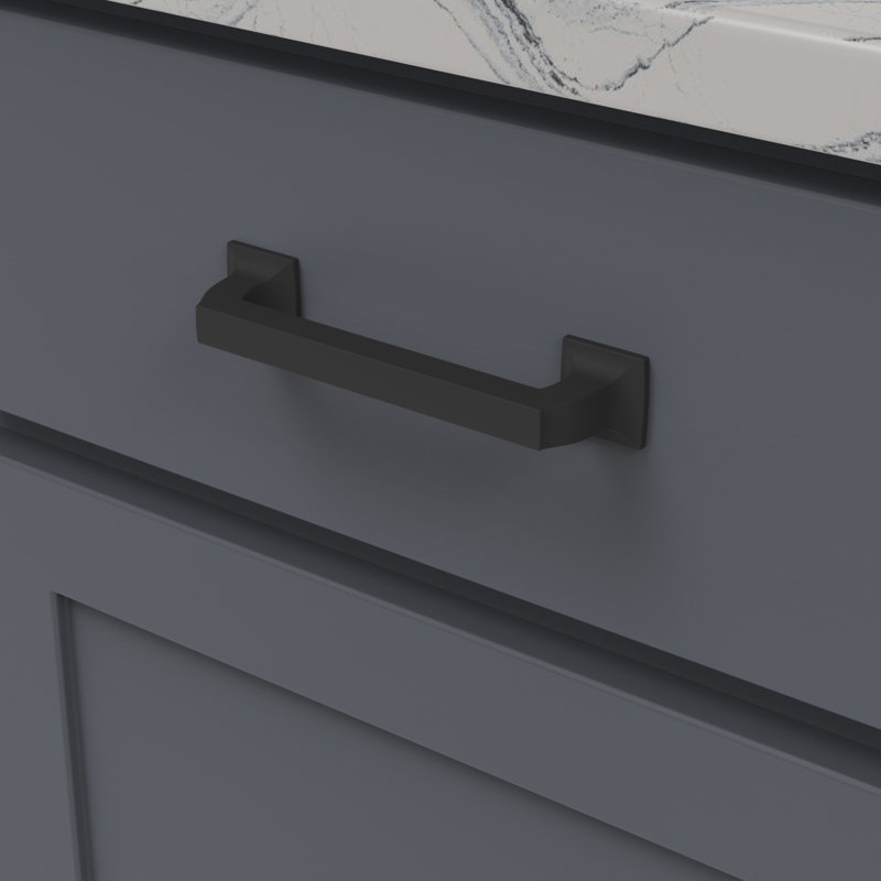Studio II 5 1/16" Center to Center Bar Pull, Matte Black, 5 1/16"