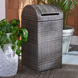 Toby Wicker Swing Top Outdoor Trash/Recycling Bins - 25 Gallons