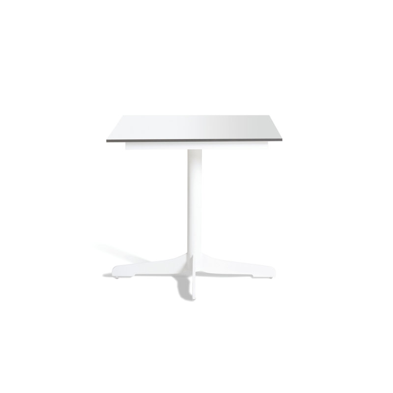Table carrée Ceru, l 27,5 po x L 27,5 po x H 29,5 po, Blanc, Stratifié haute pression blanc