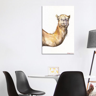 Camel 1 Piece Wrapped Canvas Wall Art