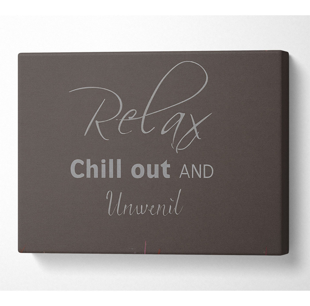 Badezimmer Zitat Relax Chill Out Chocolate - Druck