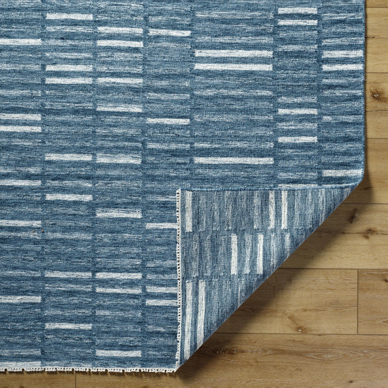 Flatweave Wool Striped Area Rug, Rectangle 6' x 9'