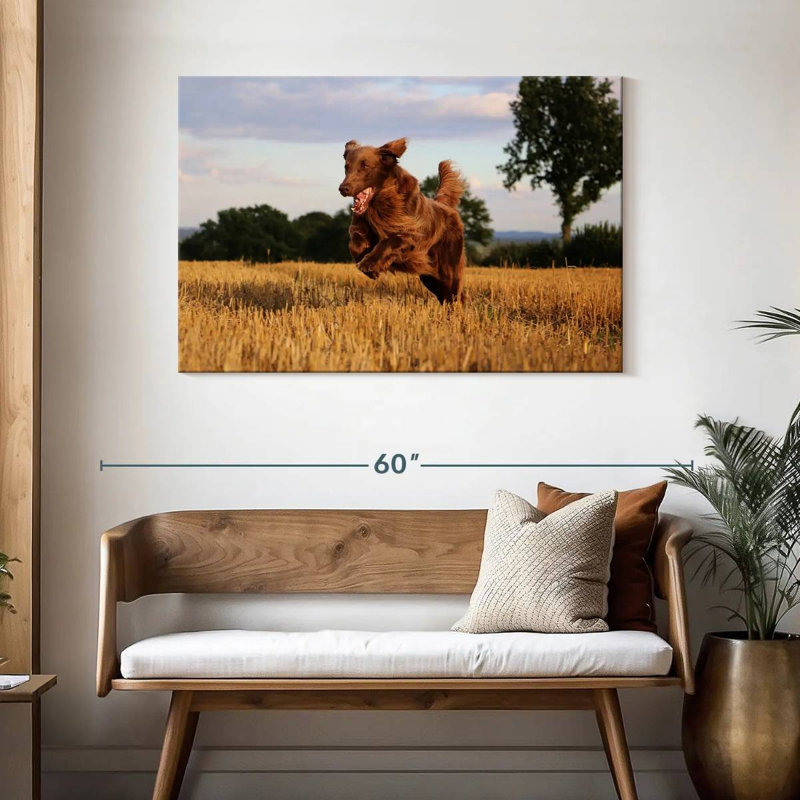 Happy Brown Retriever, 30" H x 45" W
