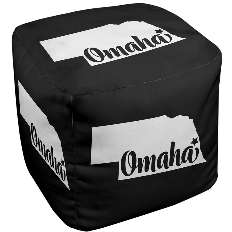 Repose-pieds à cubes nebraska omaha, Noir