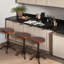 Tabouret de bar pivotant vintage 22,04 à 25,98 pouces avec tabourets de comptoir industriels réglables pour îlot de cuisine avec repose-pieds
