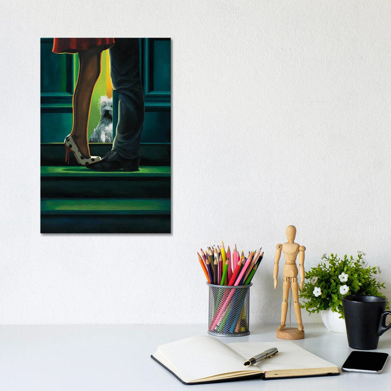 Learning To Share by Ross Jones - Painting on Canvas, 30.48cm H x 20.32cm W x 1.91cm D, Wrapped Canvas