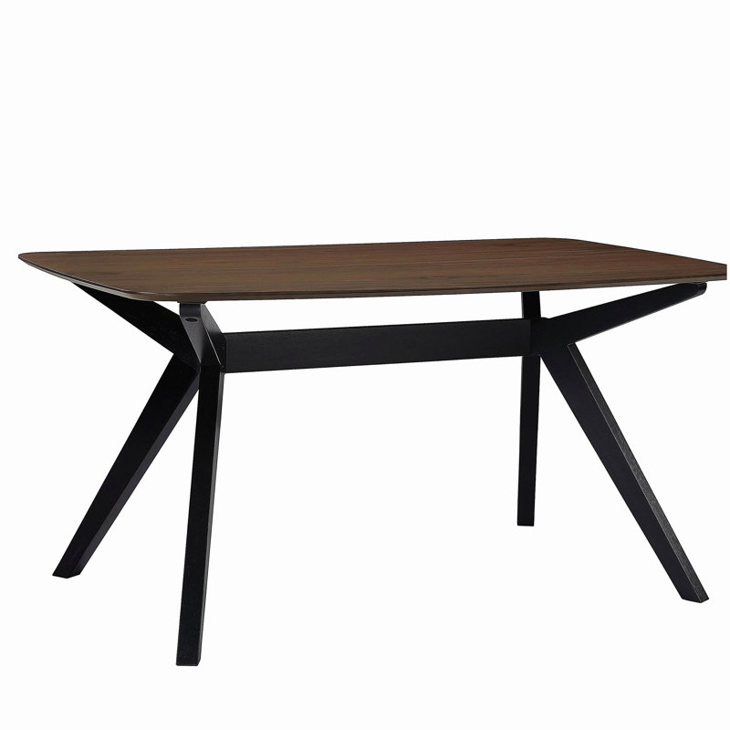 Wood Dining Table ,Walnut+Black
