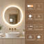 Grand miroir de salle de bain rond moderne à DEL Liese, température de couleur réglable-1581469875