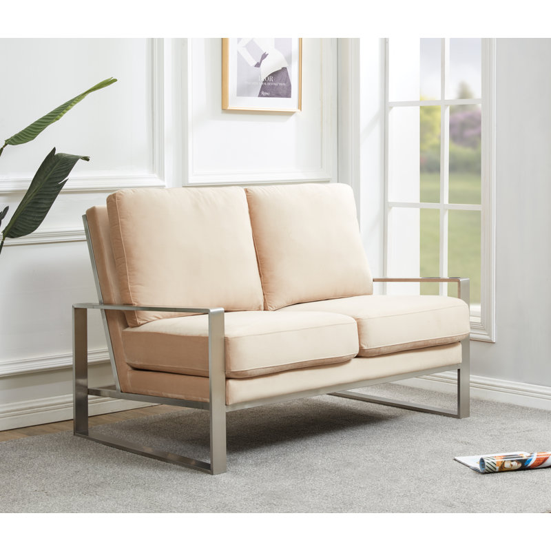 Causeuse moderne Iosif, Velours beige