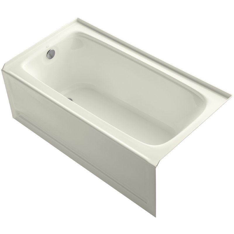 Bancroft 60" x 32" Soaking Bathtub, Biscuit, Left