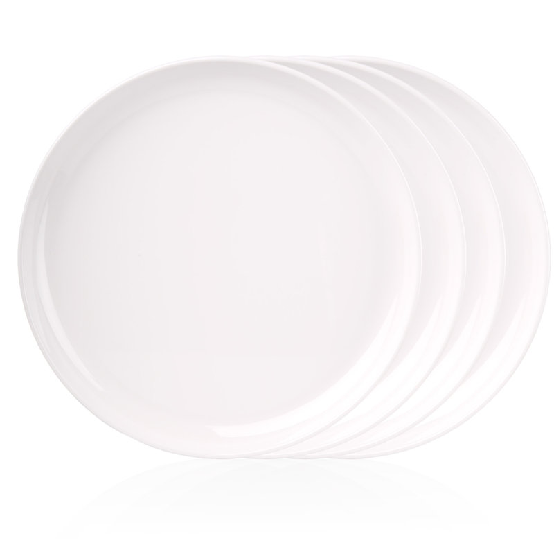 Assiette plate en mélamine Marbella, Blanc