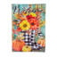 Automne, bienvenue, bottes, moire, drapeau de jardin