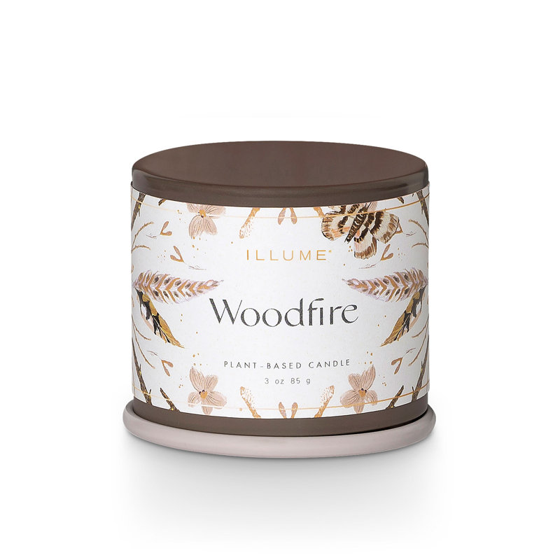 Demi Vanity Tin Candle, Woodfire, Demi Vanity Tin