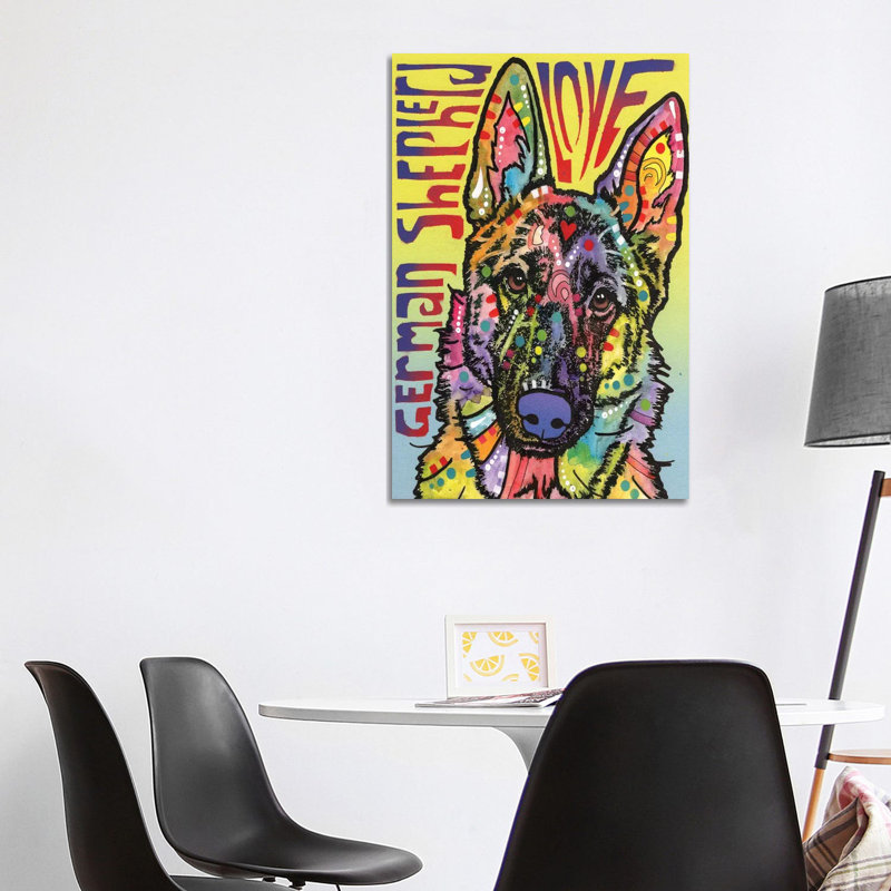 German Shepherd Love by Dean Russo - Gallery-Wrapped Canvas Giclée on Canvas, Canvas, 101.6 cm H x 66.04 cm W x 1.91 cm D
