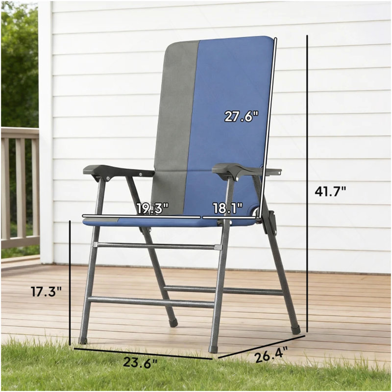Ensemble de chaises d'extérieur, chaises de jardin à dossier haut, chaises de camping pliantes, ensemble de 2 chaises de patio