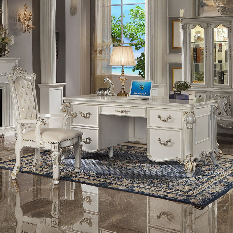 EXECUTIVE WRITING DESK, Antique Pearl