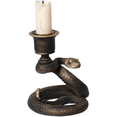 Figurine de chandelier serpent foncé