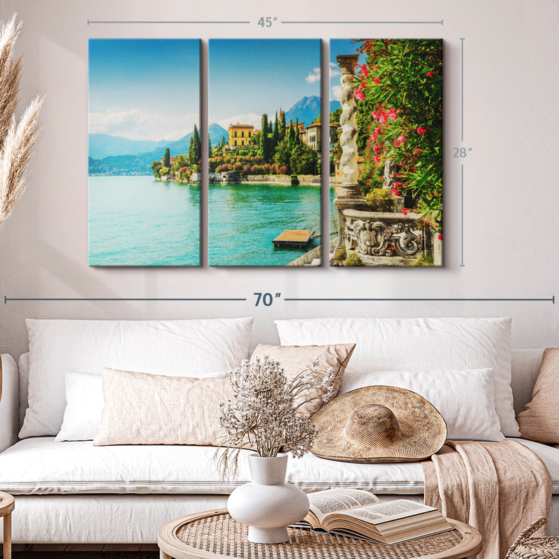 «Villa Monastero In Como Lake» sur, H 28 po x l 45 po