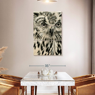 Hibou gris anthracite I