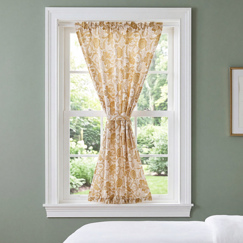 100% Cotton Room Darkening Single Curtain Panel, 40" W x 72" L