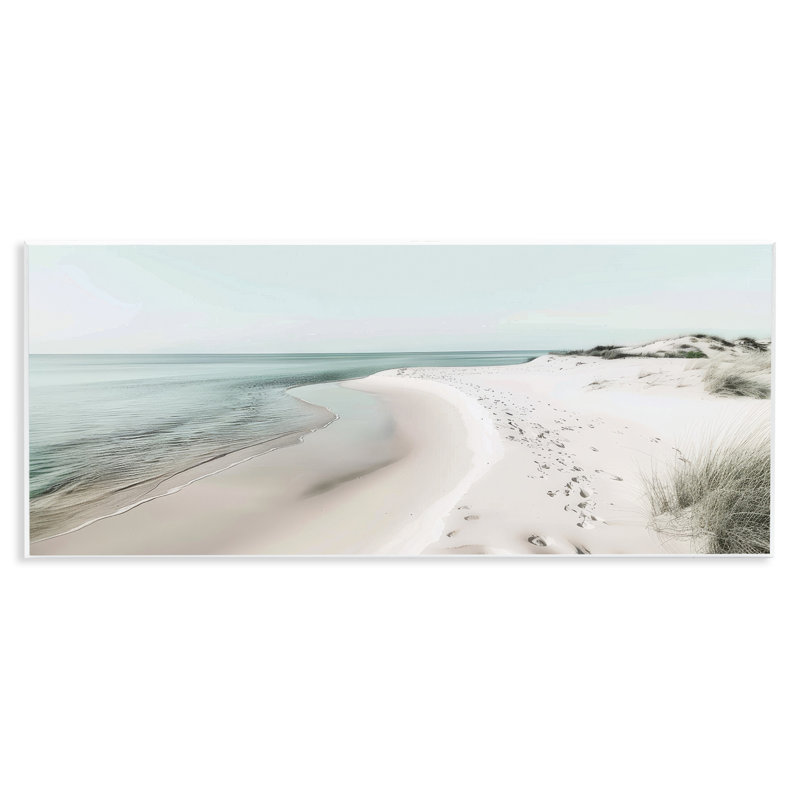 Plaque murale abstraite plage aquatique, design par Lazar Studio