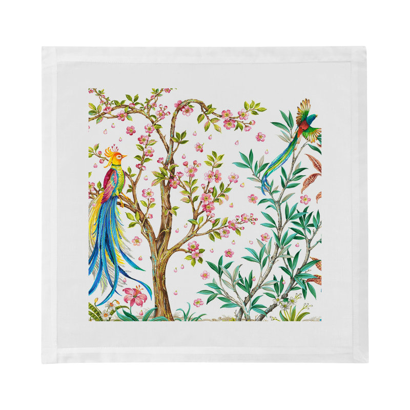 Resplendent Quesal Cotton Sateen Dinner Napkins, White