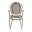 Chiles Stacking All-Weather Commercial Paris Chairs with Arms and Metal Frames-1286210823