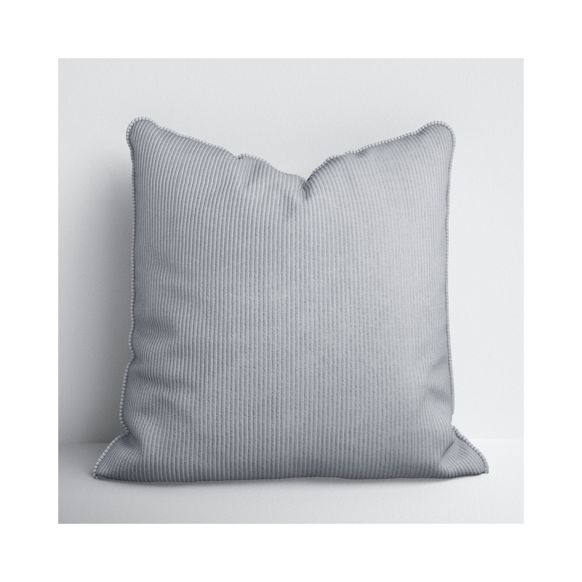 Saraphine Cotton Throw Pillow, Light Gray, 20" x 20", Polyester/Polyfill