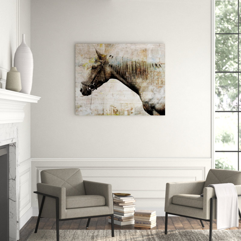 Lonely Steed Print by Sofia Fox, 36" H x 45" W, Outdoor