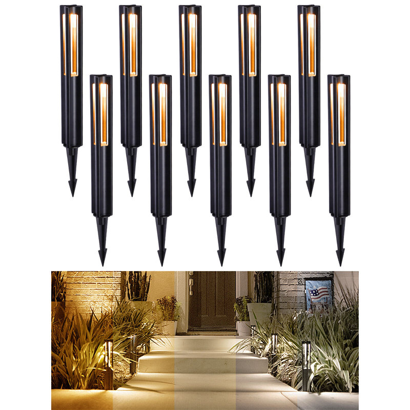 Éclairage de paysage de jardin DEL moderne câblé en métal, 5CCT