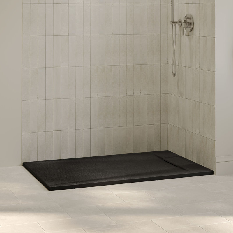 Base de douche rectangulaire à profil bas 48 po x 32 po OVE Lenora, Blanc uni