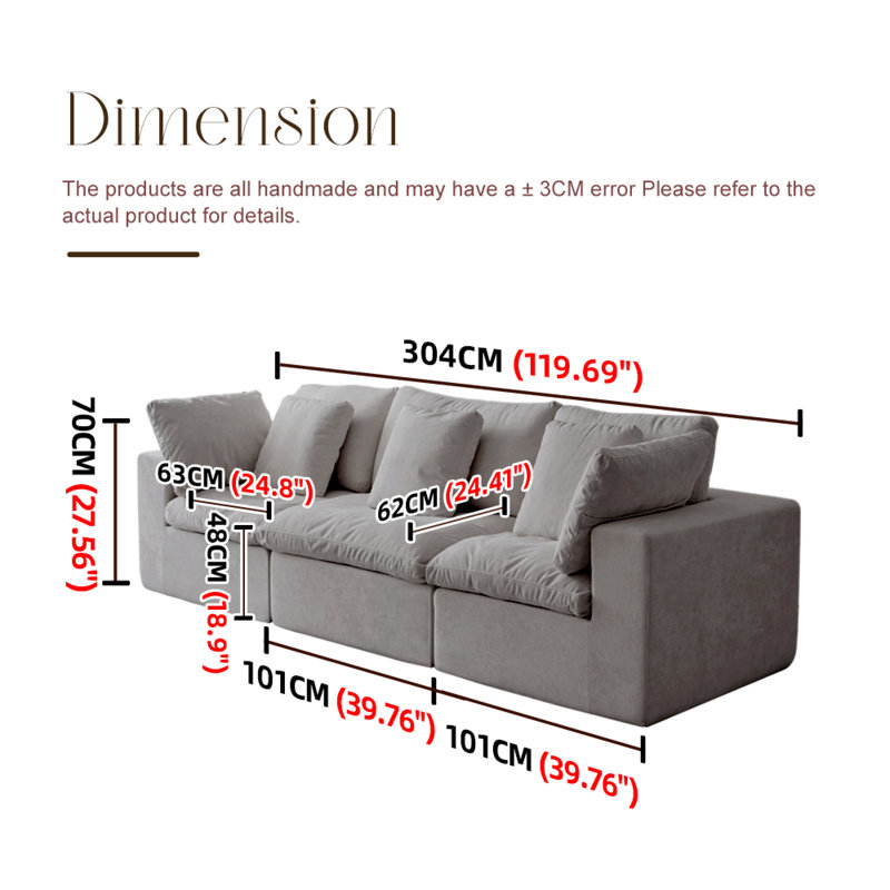 Canapé en tissu compressé peu encombrant avec un design moderne minimaliste pour un salon confortable