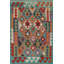 Tapis géométrique en laine Kilim