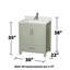 Sheffield 30" Single Bathroom Vanity Set with Mirror-97648636-118233604-118233606