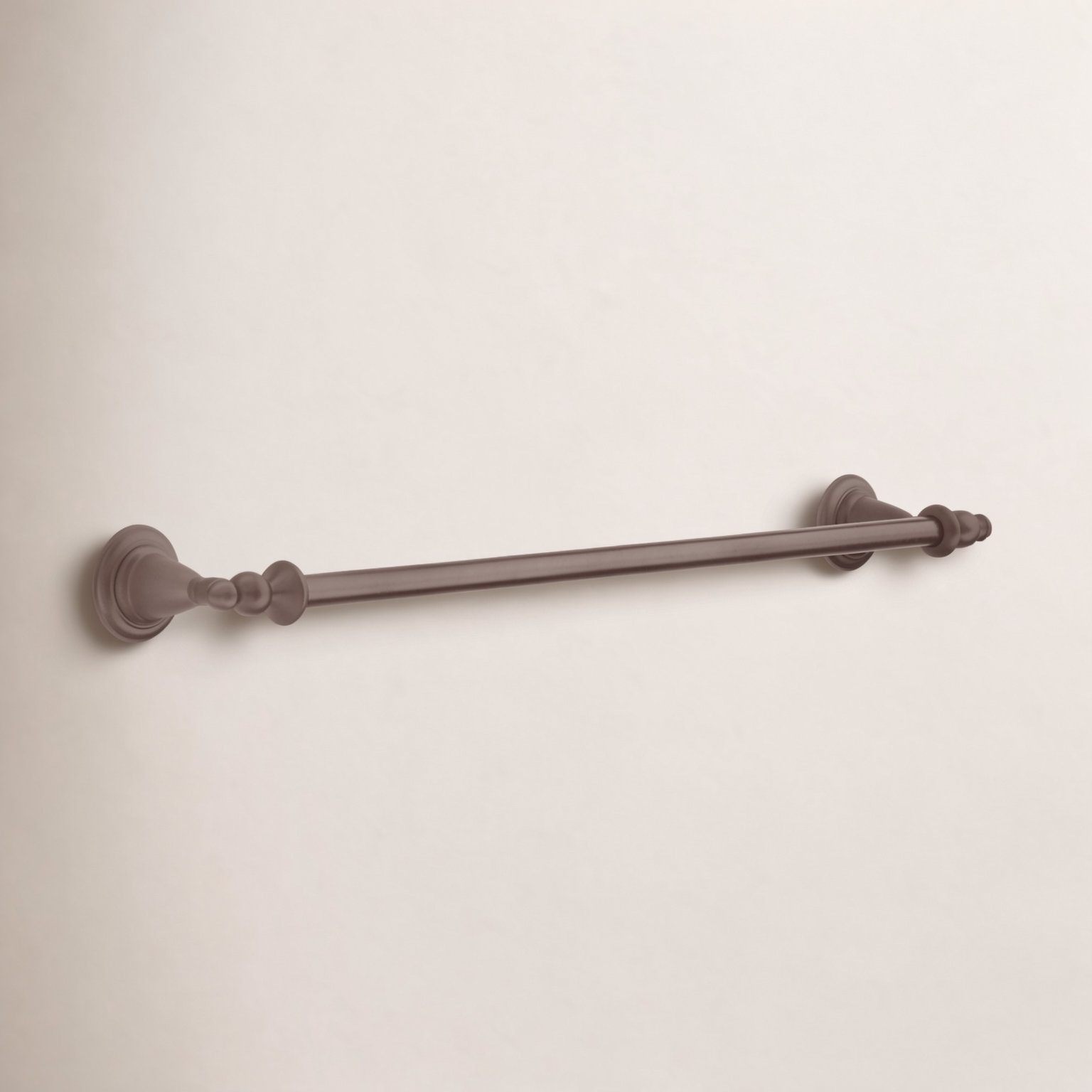 Victorian Wall-Mounted Towel Bar, Venetian Bronze, 24" L
