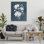 Art mural blanc sur toile avec contour blanc par Leeza Hernandez