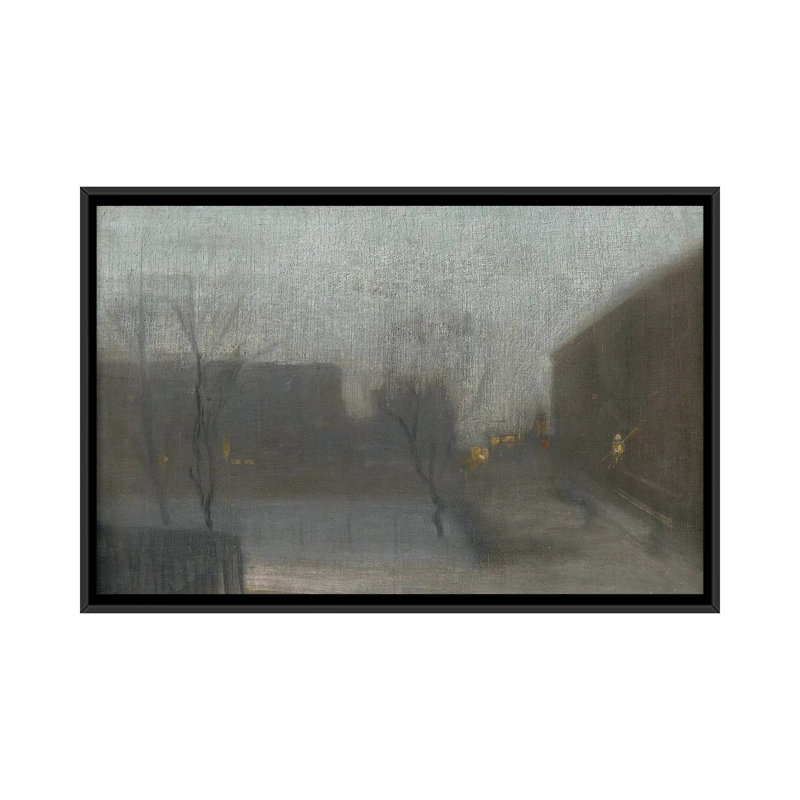 Print, 101.6 cm H x 152.4 cm W x 4.445 cm D, Black