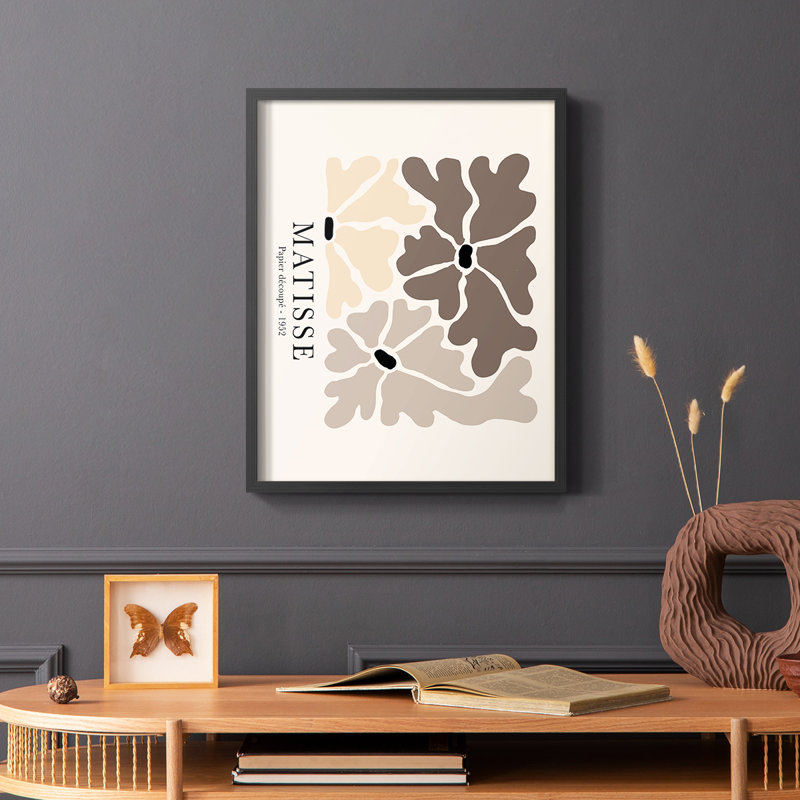 Matisse CCXLIX, reproduction encadrée - bois massif, Noir, H 16 po x l 20 po