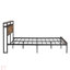 Structure de lit plateforme en métal avec tête de lit et pied de lit en bois avec doublure USB, aucun sommier nécessaire, grand rangement sous le lit, assemblage facile-2102859671