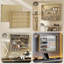 Vitrine à 5 étages avec étagère en verre, chêne