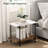 Faux Marble Top End Table-1830939429