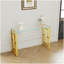 Console en verre d'acier inoxydable, table d'appoint Meal Golden Clear BS-02-765235444