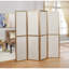 Giyano 4 Panel Screen Room Divider, White-125203079